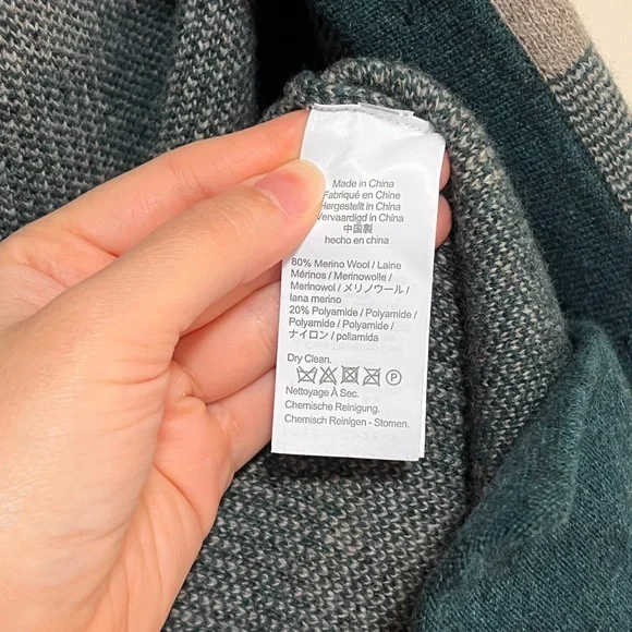 NEW J.Crew Merino Wool-Blend Plaid Polo Cardigan Sweater M Spruce Split Check - Picture 3 of 4